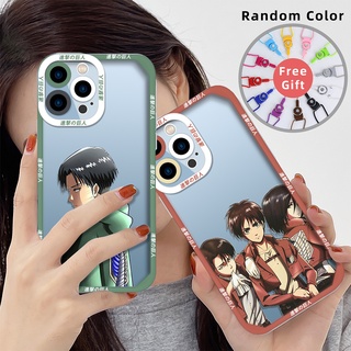 เคสซิลิโคนนิ่ม พิมพ์ลายอนิเมะ Attack on Titan สําหรับ iPhone 13 Pro Max 11 12 lphone SE 2022 7 8 Plus
