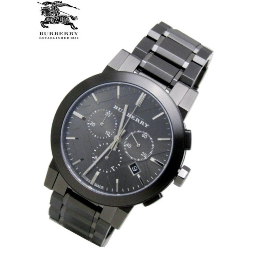 Burberry Chronograph Men's Dark Nickel Stainless Steel Watch BU9354