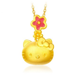 จี้สร้อยคอพร้อมจี้รูป Hello Kitty สีทอง