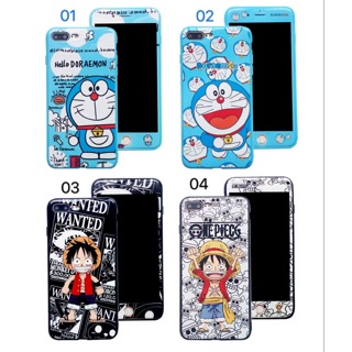 เคสโทรศํพ เคส+ฟิมล์กระจกลายการ์ตูนลายเดียวกันกับเคส(สิ้นค้าพร้อมส่ง)สำรับรุ่นoppo Reno2f’A31//F5/F7/F9/F11pro/A5（2020）/A