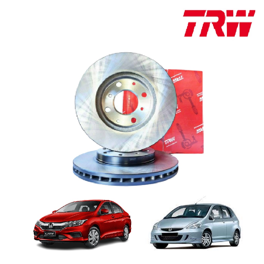 TRW จานดิสเบรกหน้า Honda Jazz GD City ZX ปี 2003-2007 ฮอนด้า แจ็ส ซิตี้ ราคาต่อใบ
