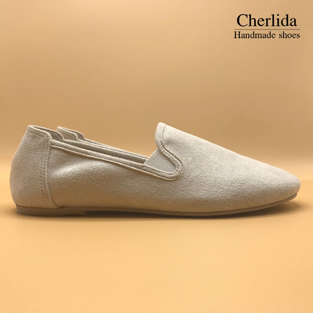 Cherlida รองเท้าคัชชูผู้หญิง หนังกลับ Microfiber สุดหรู นิ่ม มีซับใน ไม่กัดส้น รองเท้าผู้หญิง รองเท้าคัชชู คัชชูผู้หญิง