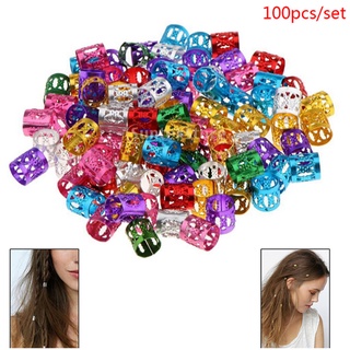 [highbuying] 100x DIY เดรดล็อก ลูกปัด ปรับผมถักเปีย แหวน คลิปข้อมือ ขายส่ง เด็กใหม่