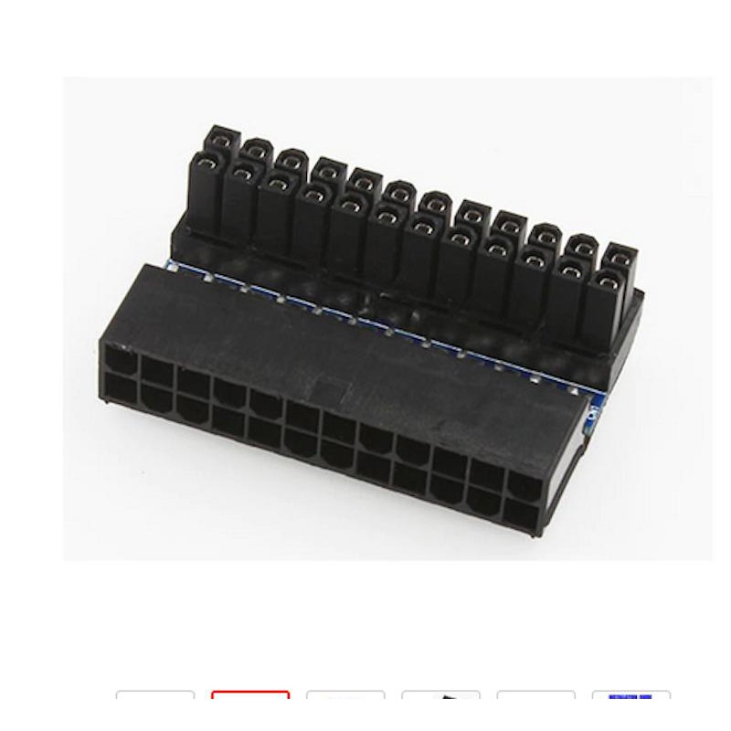 ATX 24Pin Atx 90 องศา 24 pin ถึง 24pin อะแดปเตอร์เสียบปลั๊กเมนบอร์ดเมนบอร์ดเมนบอร์ดPower Connectors 
