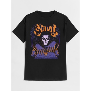 [S-5XL] เสื้อยืด พิมพ์ลายหัวกะโหลก GHOST METAL ROCK Music