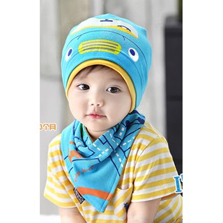 เซ็ตหมวกรูปรถและผ้ากันเปื้อน Baby car beanie จาก GZMM