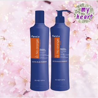 ส่งฟรี Fanola No Orange Shampoo/Mask 350/1000 ml สำหรับผมทำสีบลอนด์สว่าง หักล้างเม็ดสีส้ม