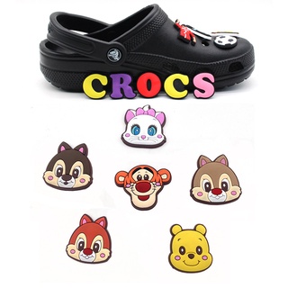 ใหม่ จี้การ์ตูนหมีพูห์น่ารัก PVC สําหรับตกแต่งรองเท้าแตะ Crocs DIY