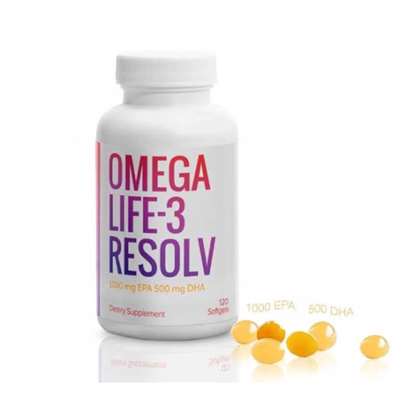 120 ซอฟท์เจล Omega Life-3 Resolv น้ำมันปลาเข้มข้นสูง