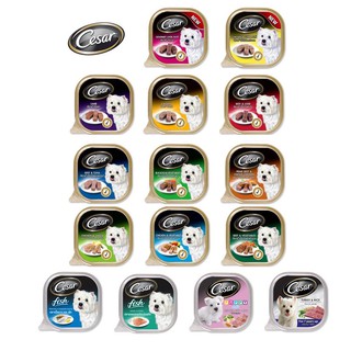 Cesar ซีซาร์ อาหารเปียกสุนัขแบบถาด 100 g.