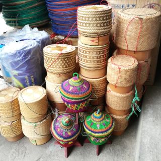 กระติบข้าวเหนียว (Handmade) งานฝีมือหัตถกรรมชุมชนบัวใหญ่