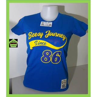 Beesy เสื้อคอกลม ชาย หญิง รุ่น Old school สีฟ้า