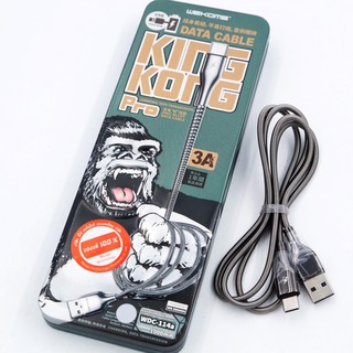 #wk wdc-114 King Kong pro charger สายชาร์จ ชาร์จเร็ว สายสปริง fast charging 3A สินค้าพร้อมส่ง ของแท้100% 🧡