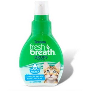 tropiclean fresh breath drop ผสมน้ำ ลดกลิ่นปาก สำหรับแมว ขนาด 2.2onz (ุ65ml)
