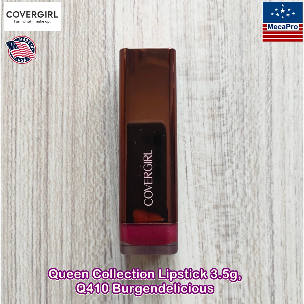 Covergirl® Queen Collection Lipstick 3.5g, Q410 Burgendelicious คัฟเวอร์เกิร์ล ลิปสติก ควีน คอลเลกชั่น เนื้อนุ่ม