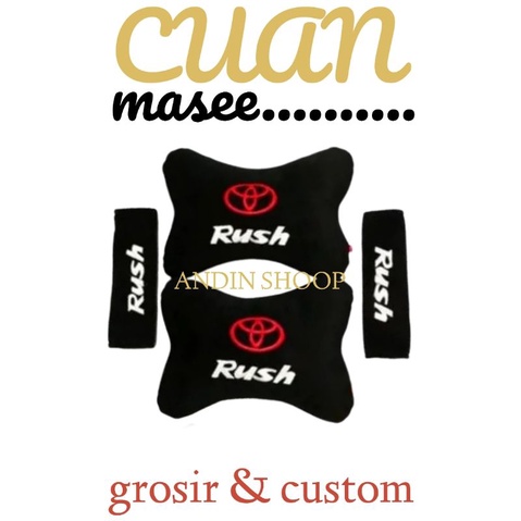 PILLOWS ONE SET TOYOTA RUSH BRAND CAR PILLOWS + 2 ชิ้น SEATBELT PILLOWS