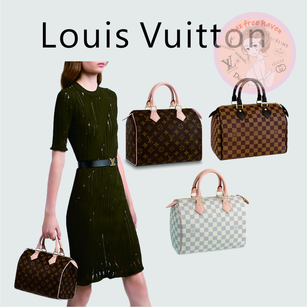 Shopee ลดกระหน่ำ 🔥ของแท้ 100% 🎁Louis Vuitton Brand New SPEEDY 25 Bag