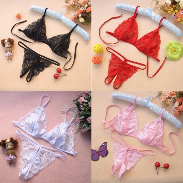 พร้อมส่ง ‼️👙 ชุดชั้นใน 👙 Set ลูกไม้ Sexy G-String