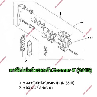 ชุดคาร์ลิปเปอร์เบรคหน้าZoomer-X2015/Scoopy-i