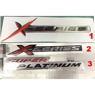 สติ๊กเกอร์ เรซิน ISUZU X-SERIES SUPER PLATINUM sticker resin MU-X อีซูซุ กระบะ ท้าย pickup