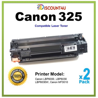 **Pack 2** Discount4U ..ตลับหมึกเลเซอร์ Toner Canon325/325/325BK/325Black ใช้กับ Canon MF3010/LBP6000/LBP6030/LBP6030W