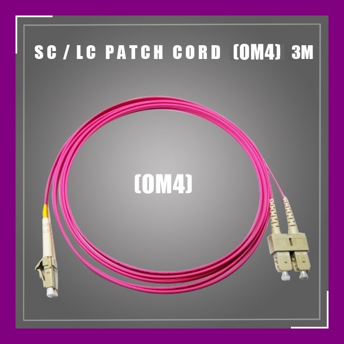 สายไฟเบอร์สำเร็จ SC-LC Patch cord Fiber Duplex Multi-Mode(OM4) length 3M