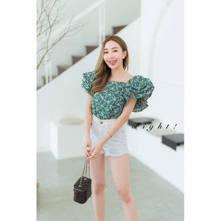 (2151)lace blouse เสื้อลายดอก