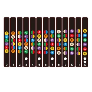 (พร้อมส่ง) สติกเกอร์คอร์ดกีตาร์ fretboard สติ๊กเกอร์โน๊ตสเกลกีตาร์ 12 เฟรท สําหรับกีตาร์โปร่ง กีตาร์ไฟฟ้า
