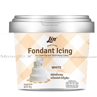 ลิน น้ำตาลคุมเค้ก  FONDANT ICING WHITE 750g / 1กระป๋อง