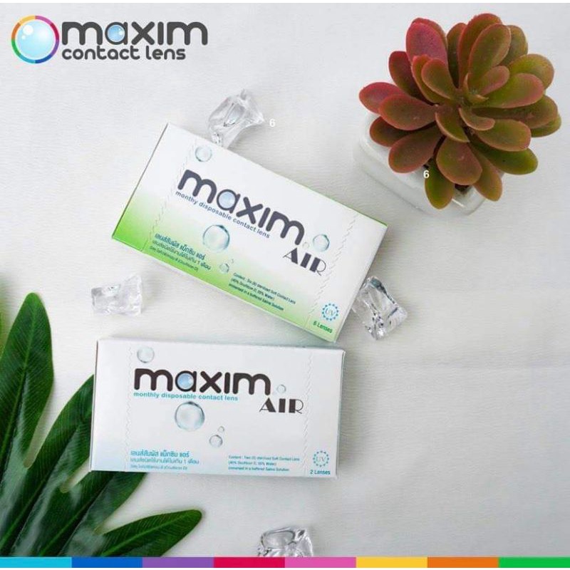 Maxim soft lens สีใส คอนแทคเลนส์รายเดือน และ คอนแทคเลนส์สายตา Maxim Air (-0.75 ถึง -10.00)