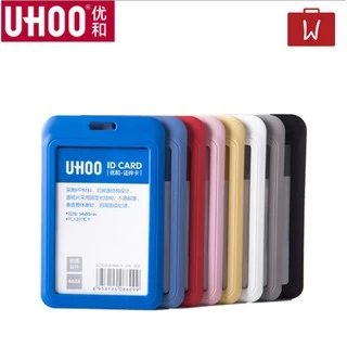 Oneworkstory ที่ใส่บัตรพนักงาน |ตั้ง/นอน PP Uhoo| Employee Badge Holder ป้ายชื่อ ที่ห้อยบัตร ซองใส่บัตร id card holder