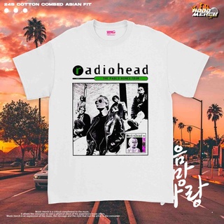 เสื้อยืดผ้าฝ้ายเสื้อยืด พิมพ์ลาย Radiohead BAND THE PABLO HONEY TOUR TSHIRT BAND UNISEX GILDAN Music สําหรับผู้ชายL XL