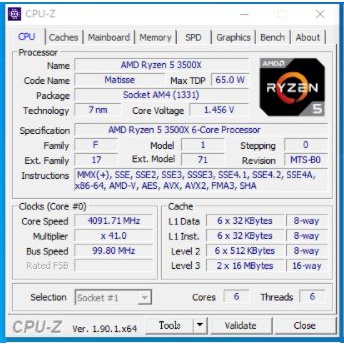 CPU AMD AM4 RYZEN 5 3500X (4.10GHz) 6C/6T R5 3500X มีประกัน พร้อมส่ง