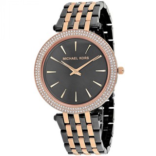 Michael Kors Womens Darci Grey Rose Gold-Tone Watch MK3584