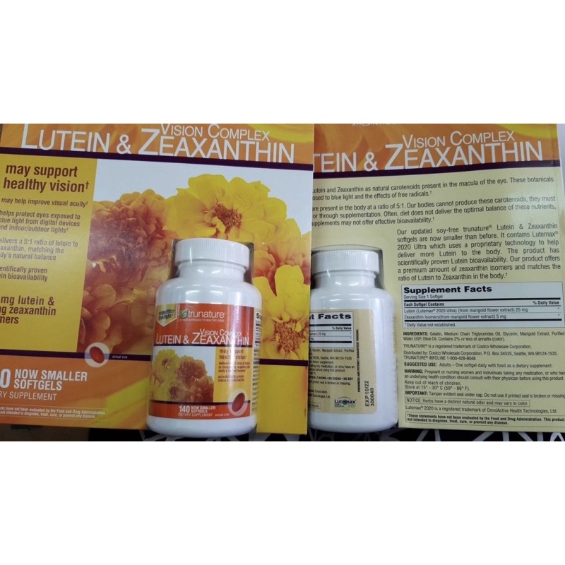 Trunature Lutein & Zeaxanthin 140 Softgels