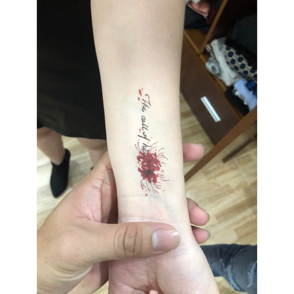 COMBO 5 TATTOO STICKERS 10X6CM FRESH BELGIUM FLOWERS - CHOOSE A OPTIONAL MODEL (ฟรีขนาดเดียวกัน 2 แผ