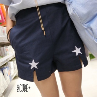 Perfect shorts with embroidery white stars