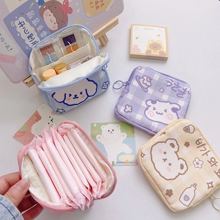 Korean Cute Bear Large Capacity Sanitary Napkin Storage Bags/Waterproof Sanitary Pad Pouch