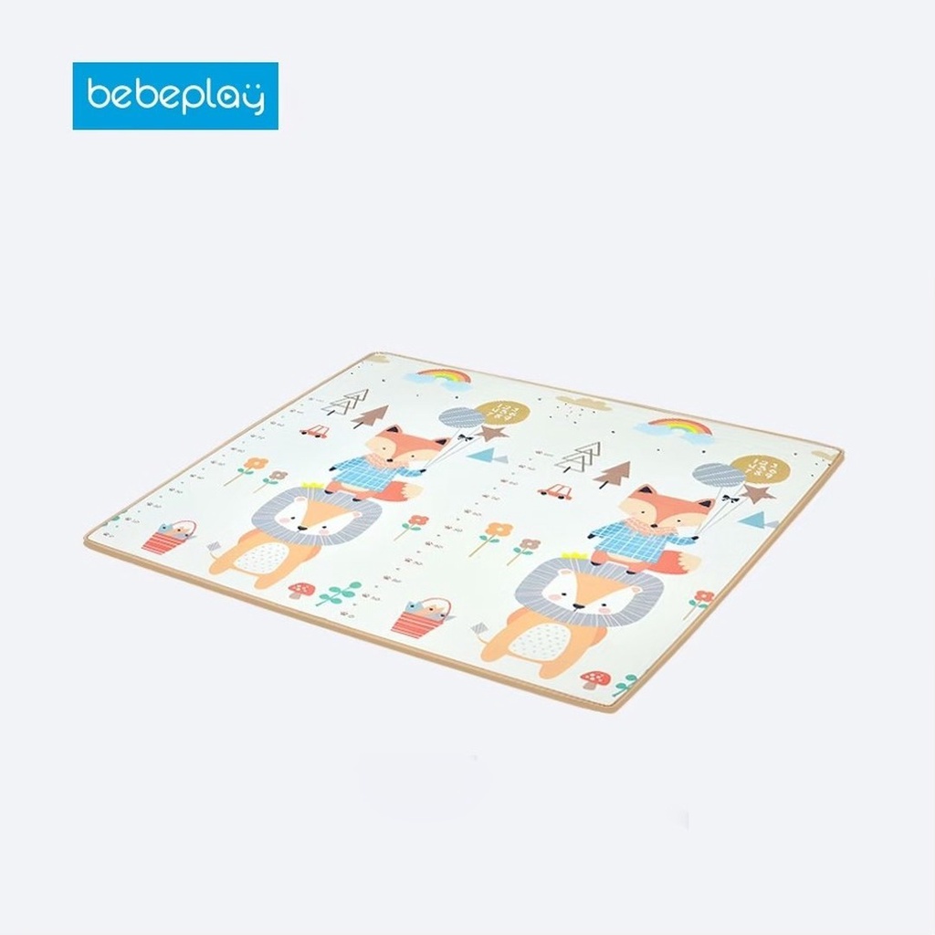 ส่งฟรีม้วนไม่พับ📌BebePlay แผ่นรองคลานเด็กเกาหลี รุ่น XPE แบบม้วน หนา 1.5 เซนติเมตร มีกระเป๋าพกพา