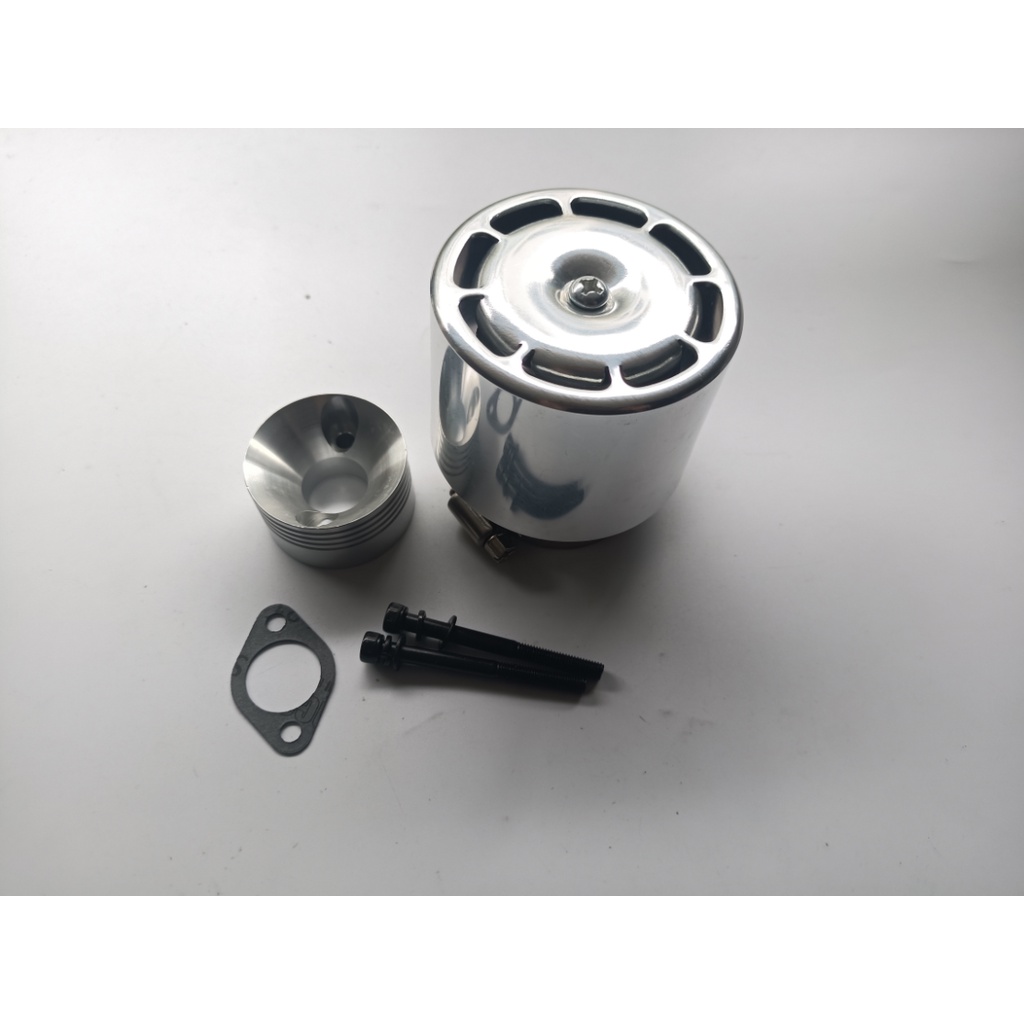 ชุดกรองอากาศโลหะ สีเงิน สําหรับมอเตอร์ CY Zenoah RC 1/5 HPI Baja Rovan King