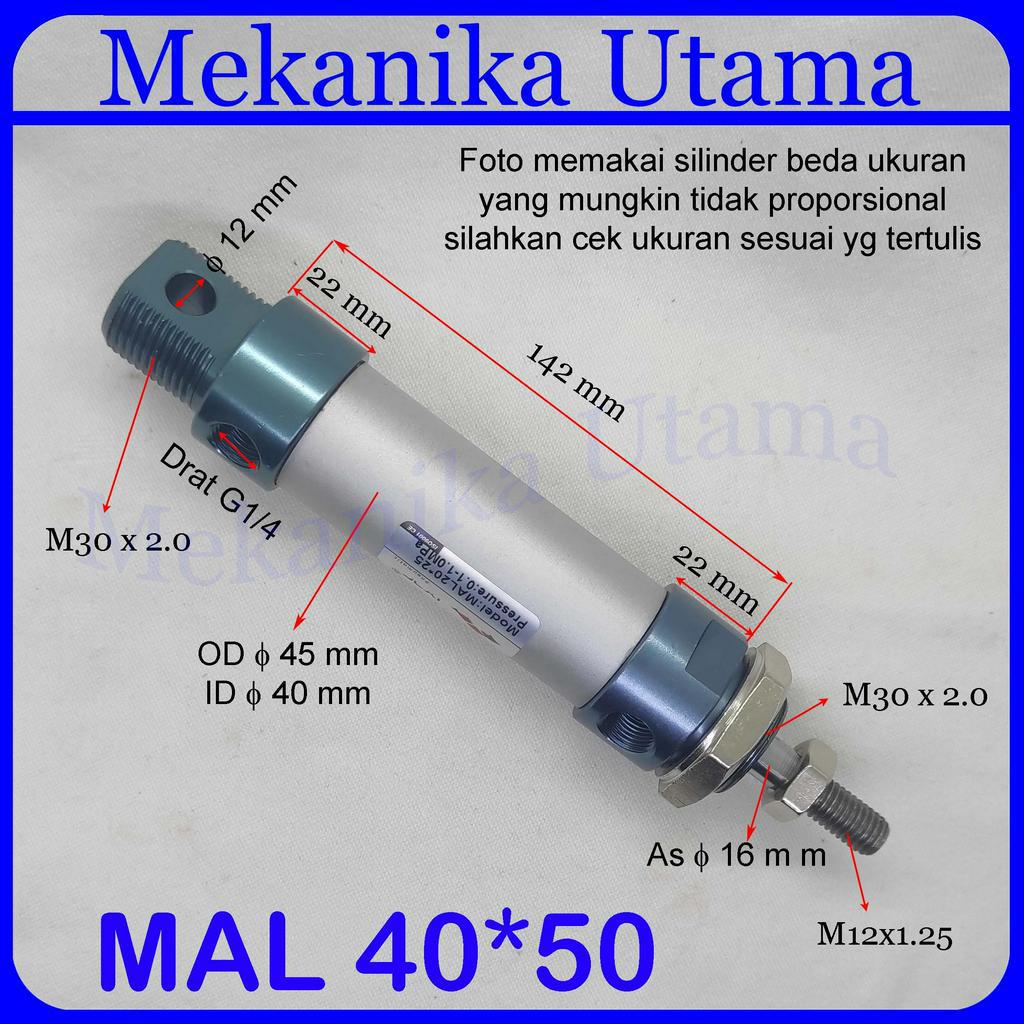 Mal40-50 กระบอกลมนิวเมติก; MAL40x50 กระบอกลม