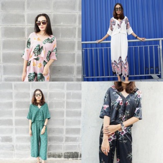 ชุดเซ็ท เสื้อคอวี สไตล์เกาหลี