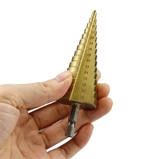 STEP DRILL SET 3 PC ดอกเจดีย์เจาะขยายรู 1 ชุด 3 ตัว ชุดเดียวจบครบเรื่องเจาะ ได้ตั้งแต่ 4-32 มม. มาพร้อมซองเก็บอย่างดี