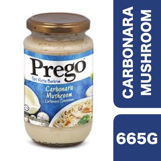 Prego Carbonara Mushroom Pasta Sauce  665g++ พรีโก้ซอสพาสต้าเห็ดคาโบนาร่า 665 กรัม