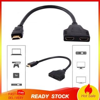 【OPHE】อะแดปเตอร์แปลงสายเคเบิ้ล Hdmi 1080P ตัวผู้ เป็น 2 ตัวเมีย 1 in 2 2 พอร์ต