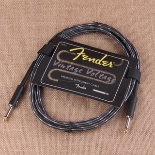 FENDER สายแจ็คกีตาร์อย่างดี 3m ของแท้ หัวตรงสองด้าน (สีดำ)