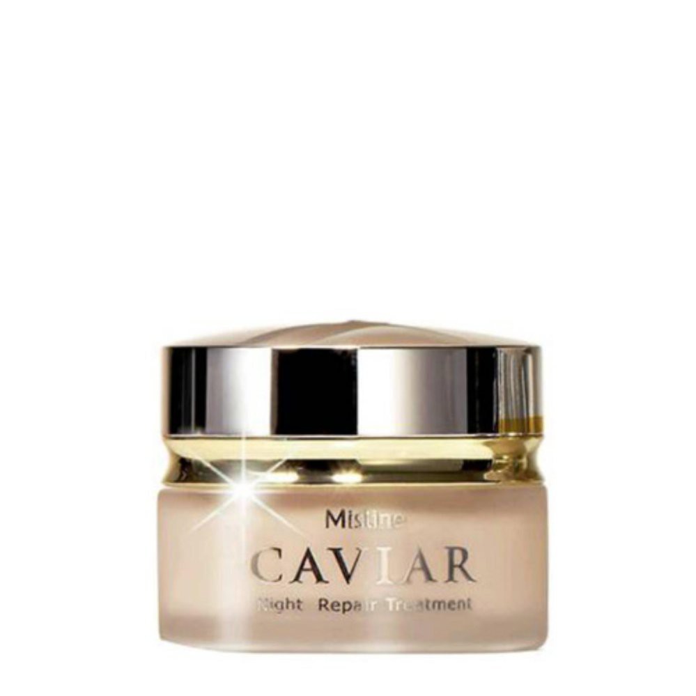 Mistine Caviar Night Repair Treatment 30g. ครีมบำรุงผิวหน้า จากสารสกัดคาเวียร์ สำหรับกลางคืน ให้ผิวหน้ามีชีวิตชีวา
