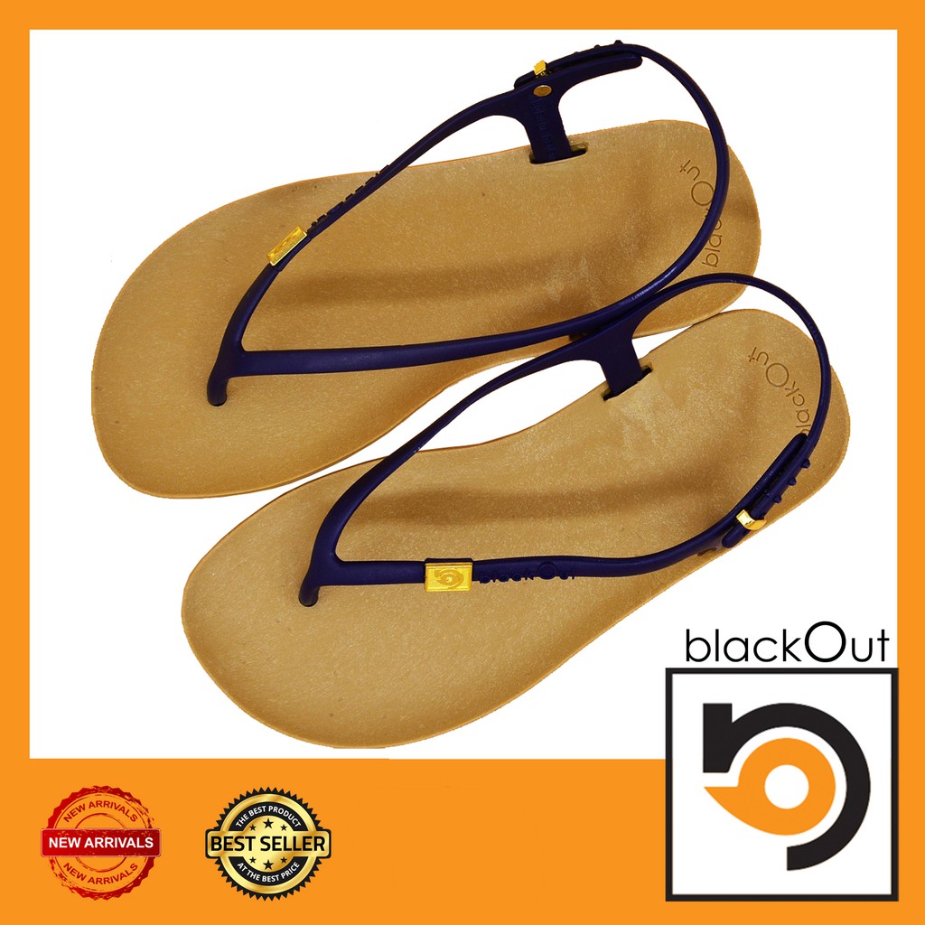 blackOut Flipper Slingback รองเท้าแตะ รองเท้ารัดส้น พื้นทอง