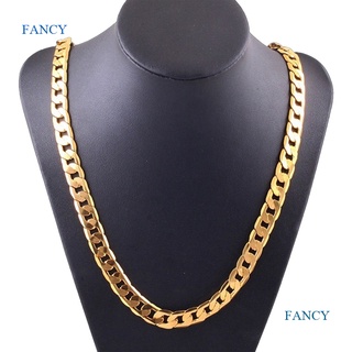 Fancy เครื่องประดับ สร้อยคอโซ่ ชุบทอง 18K 50 ซม. สําหรับผู้ชาย