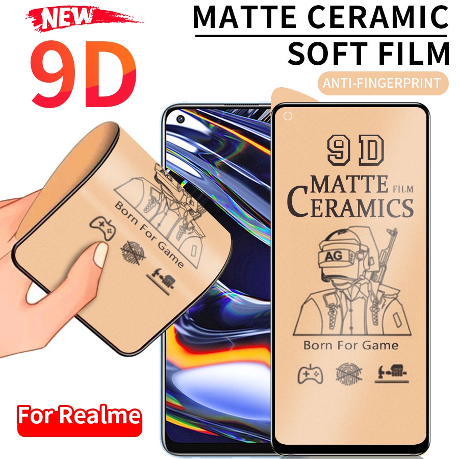 Realme 5 5i 6i 6 8 7 7i 3 Pro C2 C3 C11 2021 C12 C15 C17 C21 C25 C25s XT Narzo 30A 20 Pro Ceramic Tempered Glass Matte Full Screen Protector